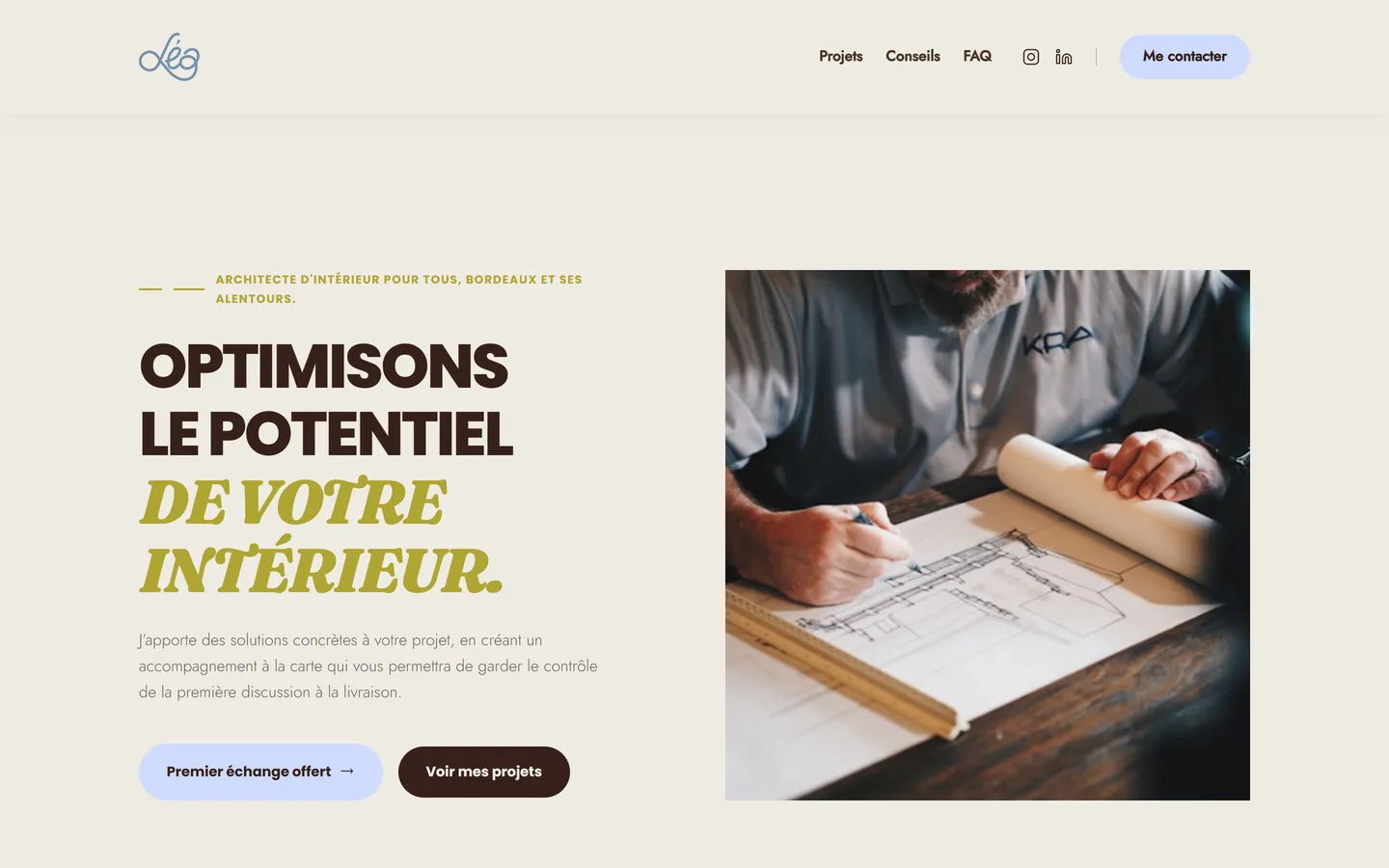 Aperçu du site Léa Julien Intérieurs
